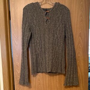 American Eagle Outfitters Charcoal Knit Sweater hoodie